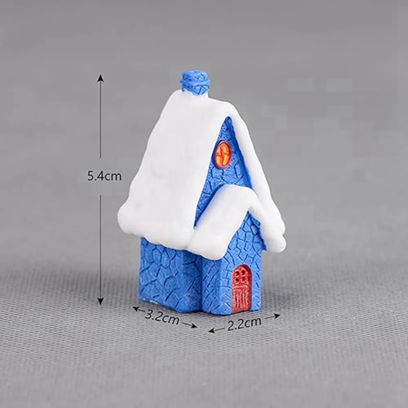 2026-WISH 8X Christmas Miniatures Figurines, Mini Christmas Snow House Decor Ornaments, Christmas House Oasis Select