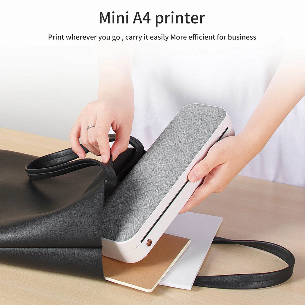PeriPage A4 Mini Thermal Printer Wireless BT USB Mobile Printer 210mm Width Support 2-4'' Paper PDF Picture for Android iOS Oasis Select
