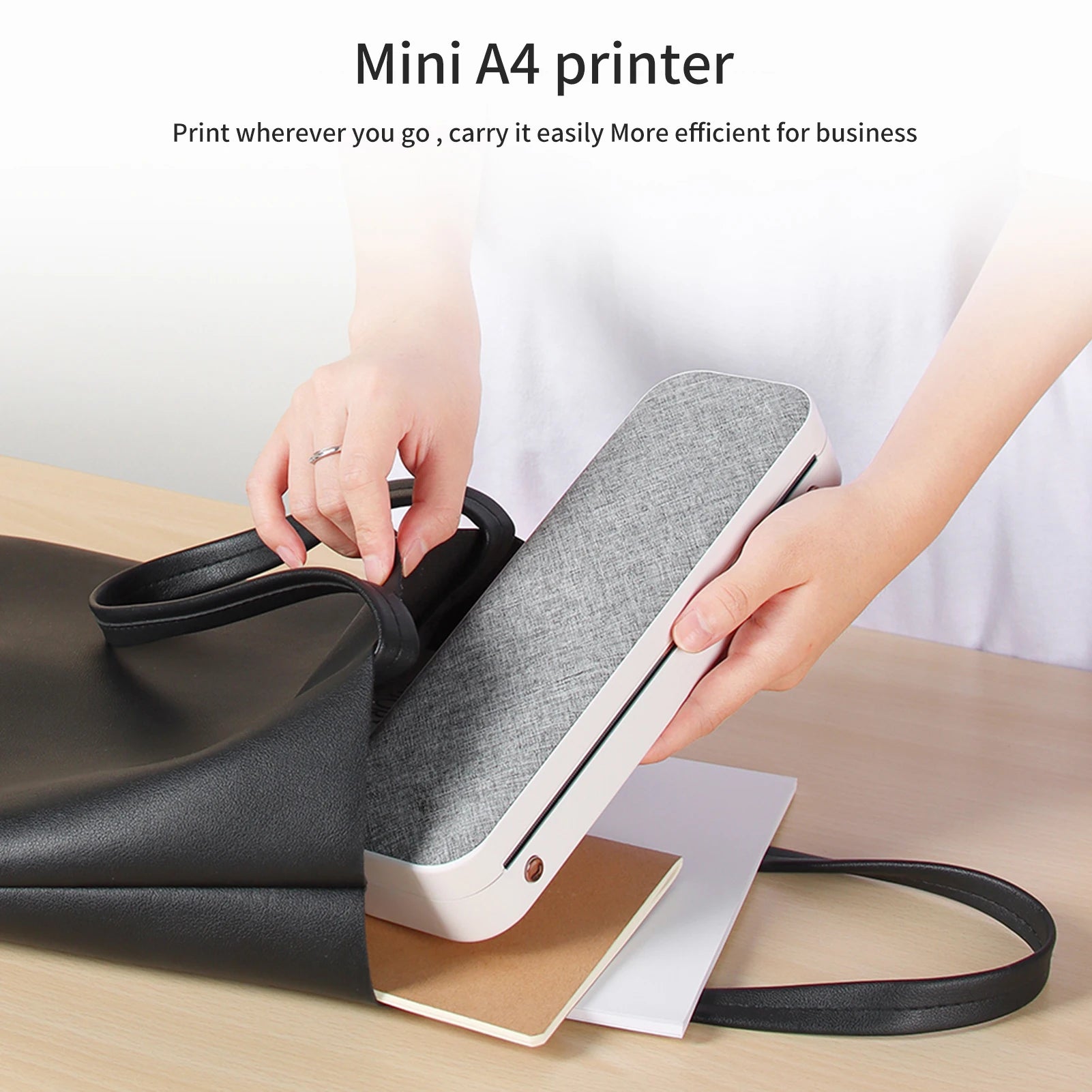 PeriPage A4 Mini Thermal Printer Wireless BT USB Mobile Printer 210mm Width Support 2-4'' Paper PDF Picture for Android iOS Oasis Select