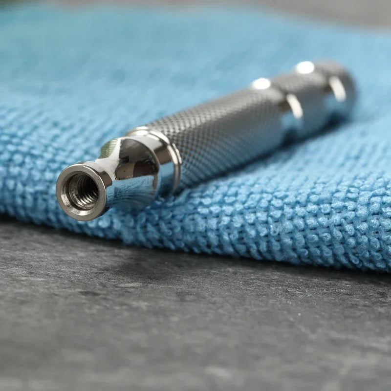 Yaqi 303 Polished Stainless Steel Safety Razor Handle For Mens Fashion High Quality Portable Travel Razor Handle New Oasis Select