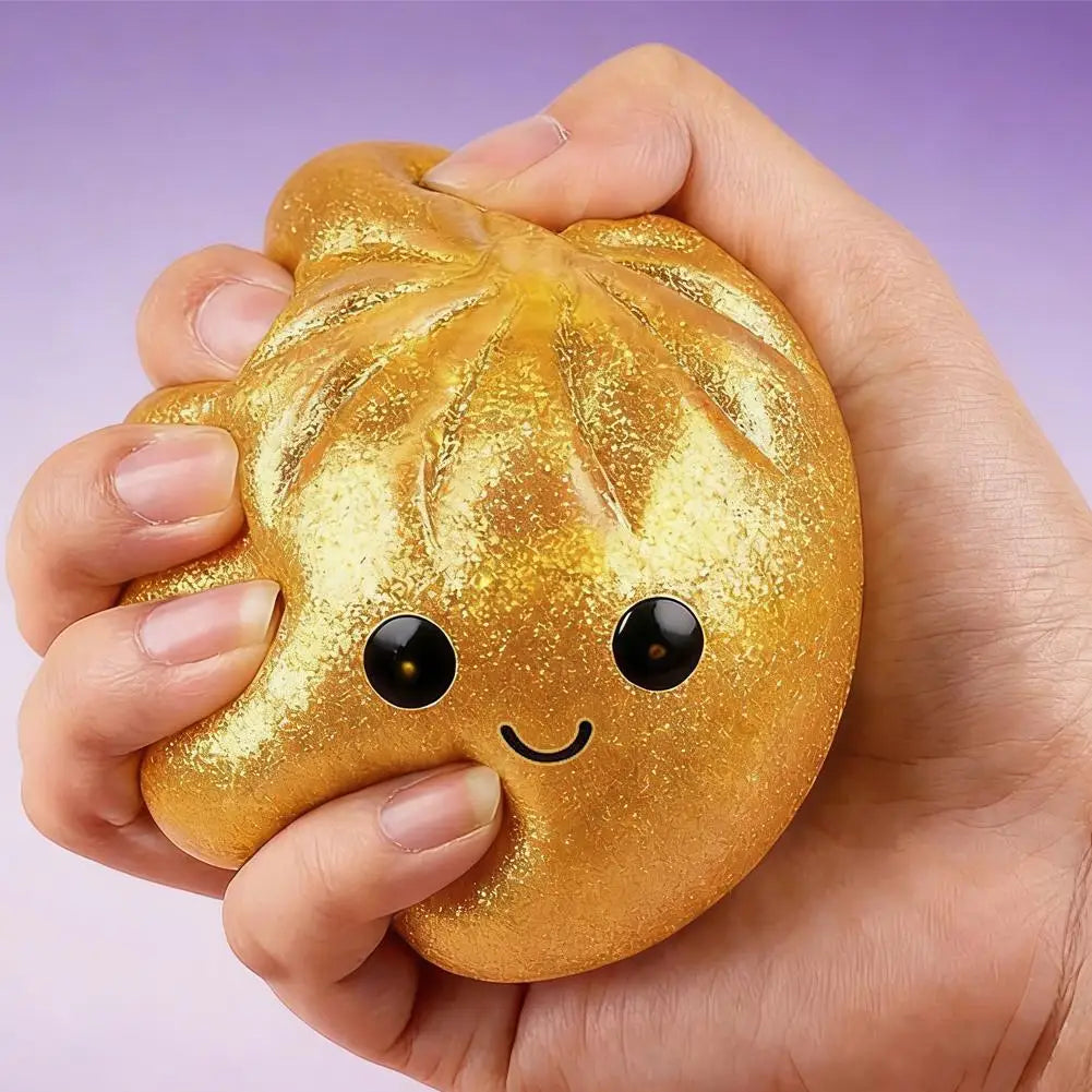 Glitter Dumpling Squish Fidget Toy – Squishy Steamed Bun Ball