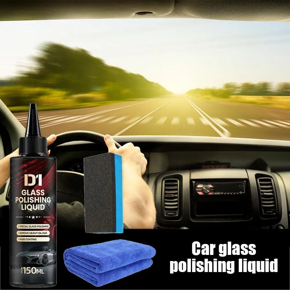 Glass Polishing Paste High Gloss Oil Film Remover for Auto Windshield Home Windows Safe Formula Long Lasting Shine Cleaner Oasis Select