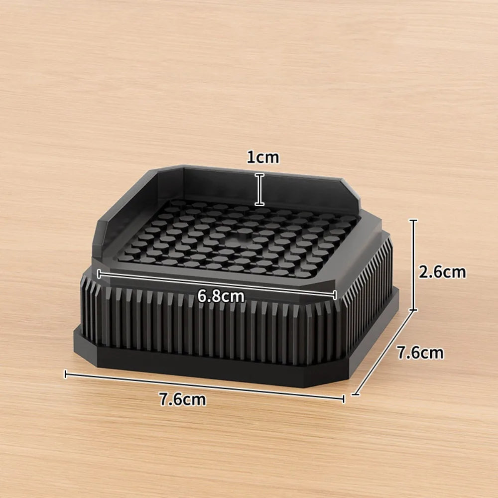 Heavy-Duty Furniture Foot Pad Non-slip Adjustable Bed Lifts Risers Square Washing Machine Support Desk Sofa Chair Legs Oasis Select Black-1