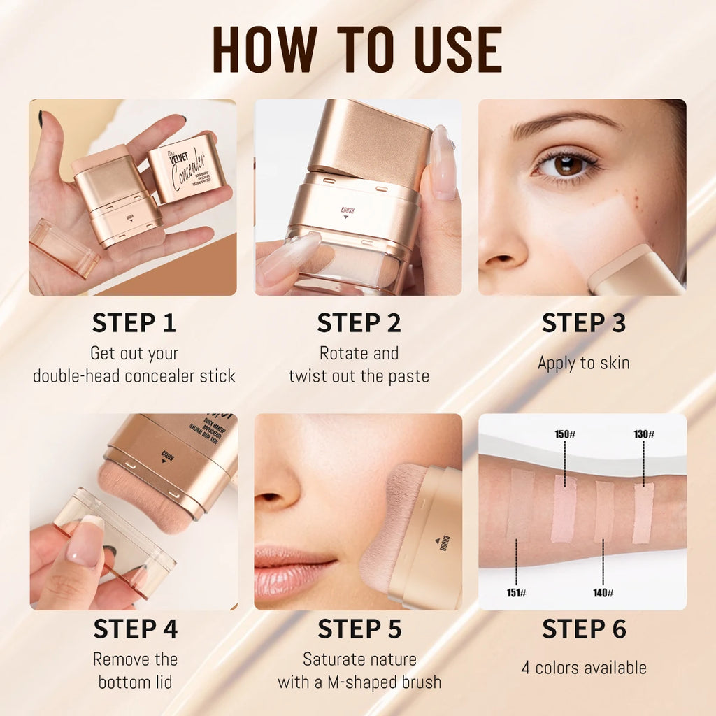Hello Kiss Hydrating Foundation with Brush – Dewy, Natural Finish