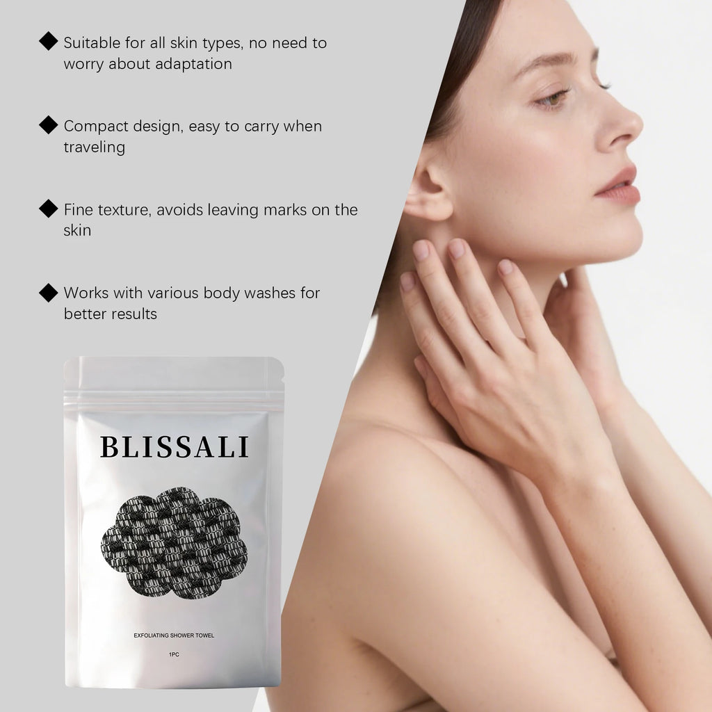 Exfoliating Shower Towel – Back Scrubber & Dead Skin Remover Exfoliating Bath Towel Oasis Select