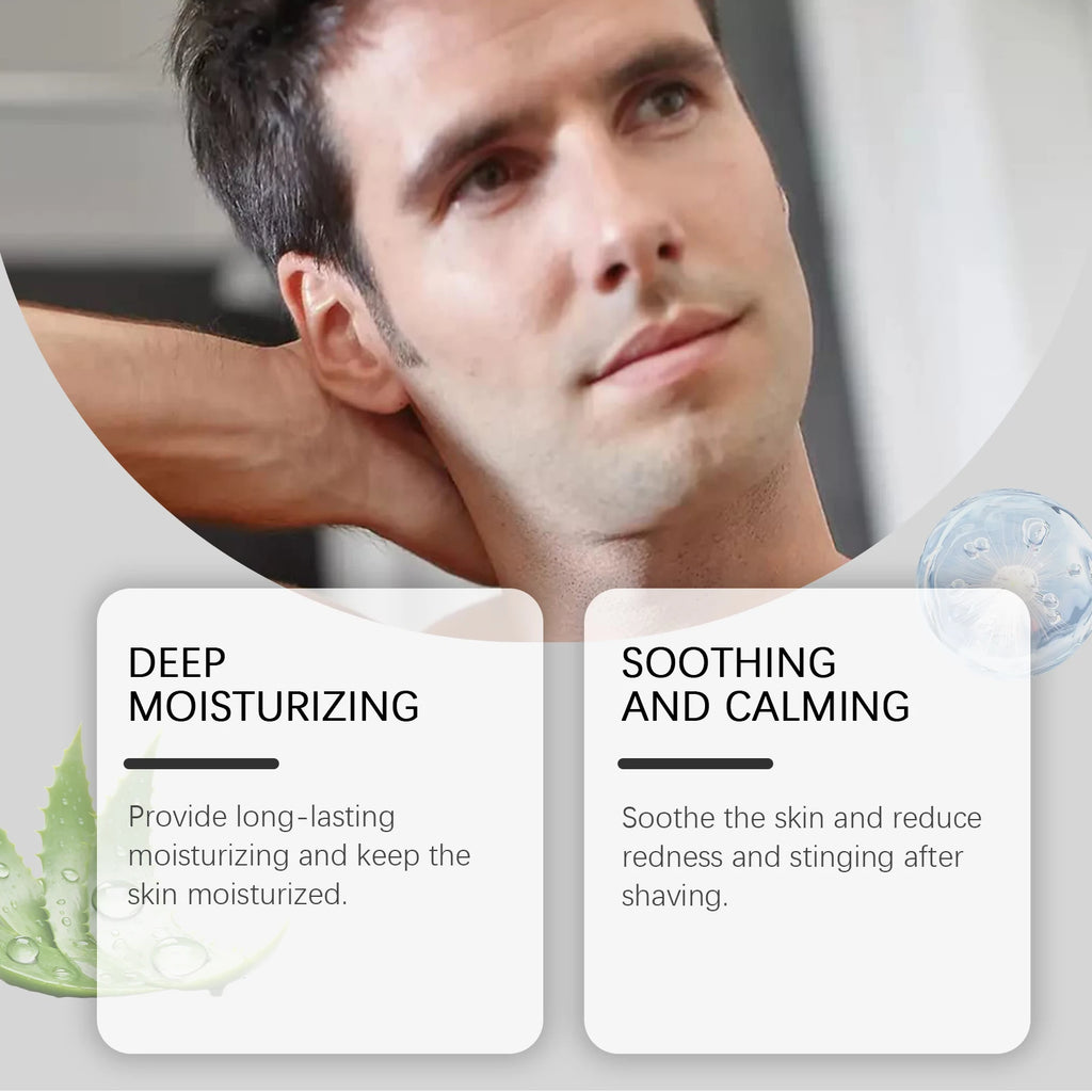 Men Deep Moisturizing Aftershave Spray Soothing Beard Reduce Redness Efficient Hydration Swelling Non Greasy Soft Post-Shave Car Oasis Select