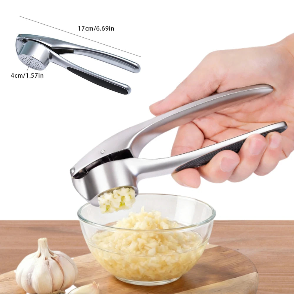 Zinc Alloy Garlic Press – Manual Crusher & Squeezer Tool Garlic Press Oasis Select