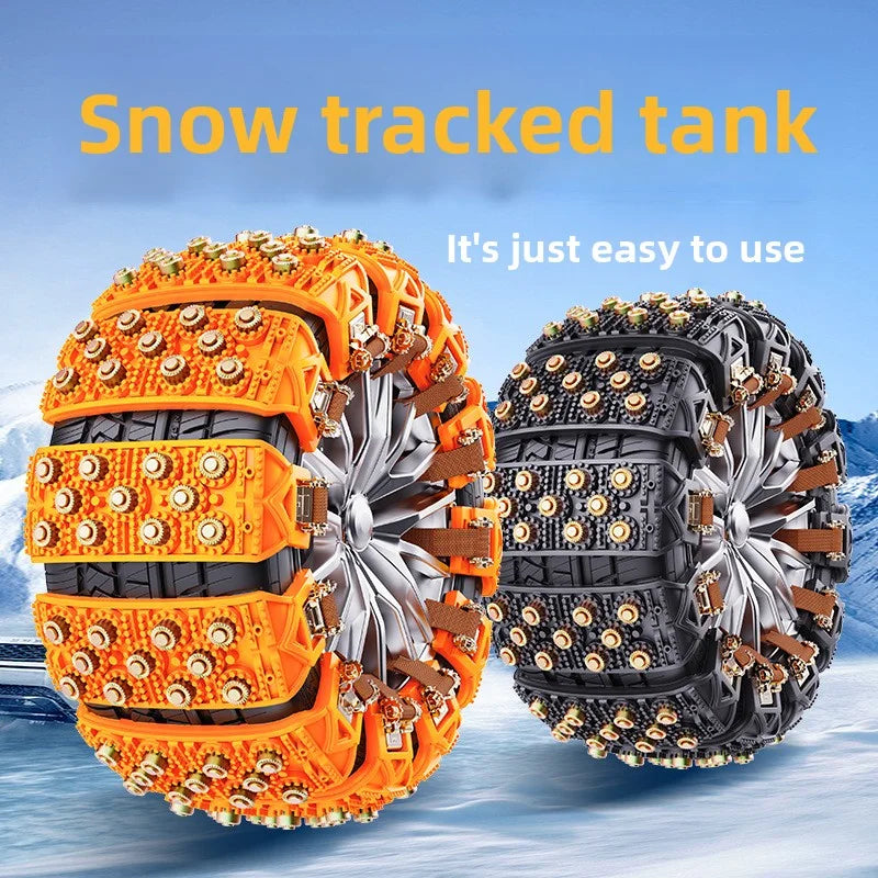 Universal All-Terrain Snow Traction Chains for SUVs, Cars, and Off-Road Vehicles Without Tire Damage Oasis Select
