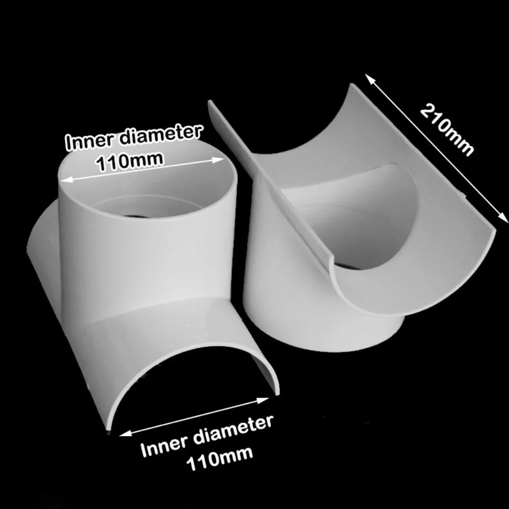 New PVC Tube Repair Patch Open Tee 50 75 110 Pipe Joint White Plumbing Accessories Home Oasis Select 110x110mm 16mm
