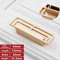 Classical Kitchen Cabinet Storage Handles Solid Dressers Brass Gold Vintage Cabinet Door knobs Furniture Drawer Pulls Hardwa Oasis Select Gold-64mm