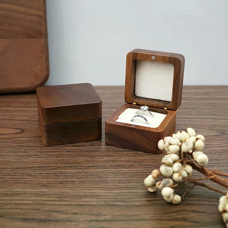 Luxury Wood Jewelry Box Wedding Ring Box Earring Rings Box Jewelry Organizer Box Jewelry Gift Packaging Box Bracelet Package Oasis Select