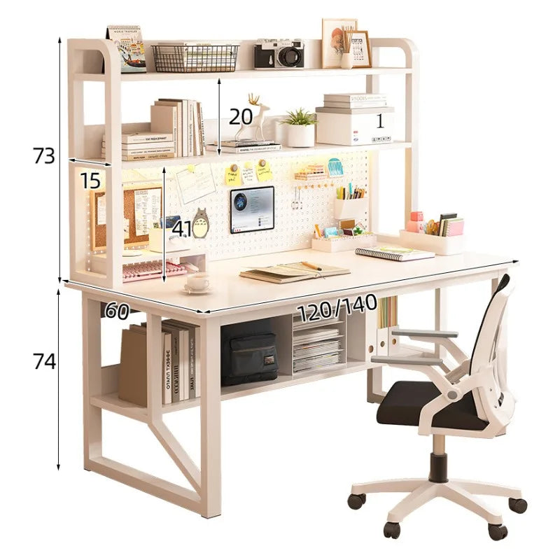 Computer desk, bookshelf, integrated bedroom, learning and writing desk, multi-functional desk with hole board Oasis Select