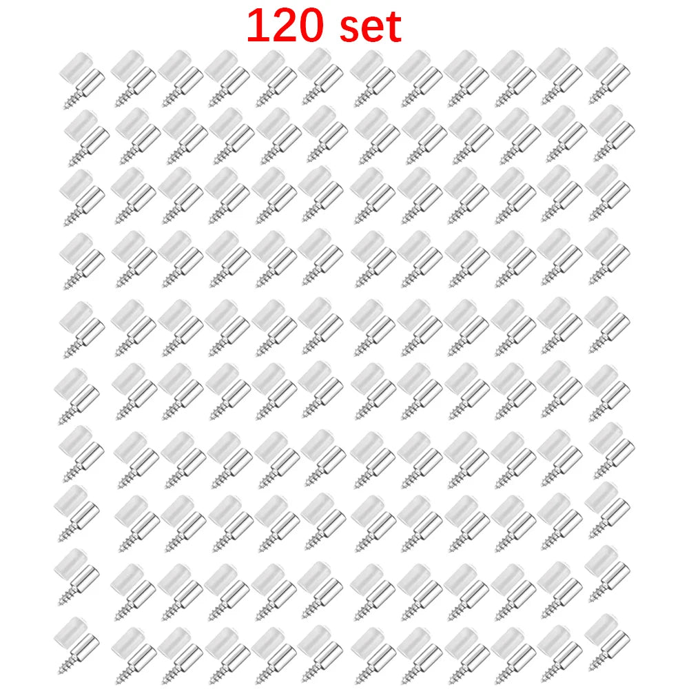 10-120 Set Self-tapping Screws, Shelf Brackets with Anti-slip Sleeves, Wardrobe Divider Fixed Supports, DIY Carpentry Screws Oasis Select 120 Set