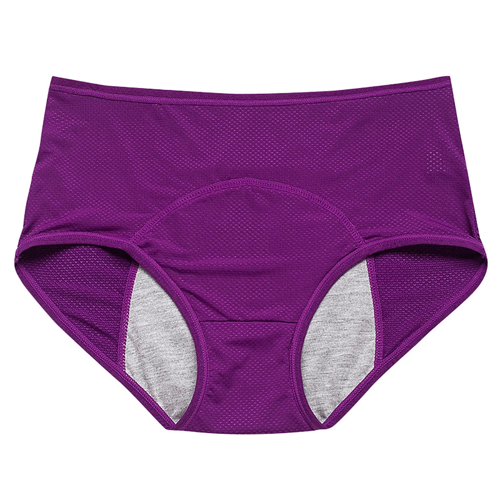 Women's Period Panties – Leak-Proof Cotton Mid-Waist Briefs Period Panties Oasis Select Dark Purple 2XL