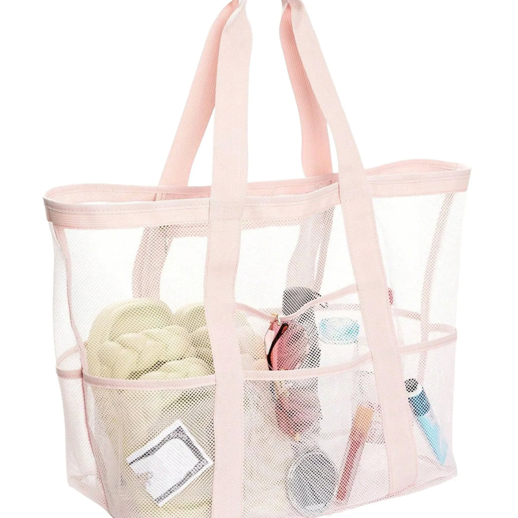 Mesh Beach Tote Bag | Large Multi-Pocket Pool & Travel Bag
