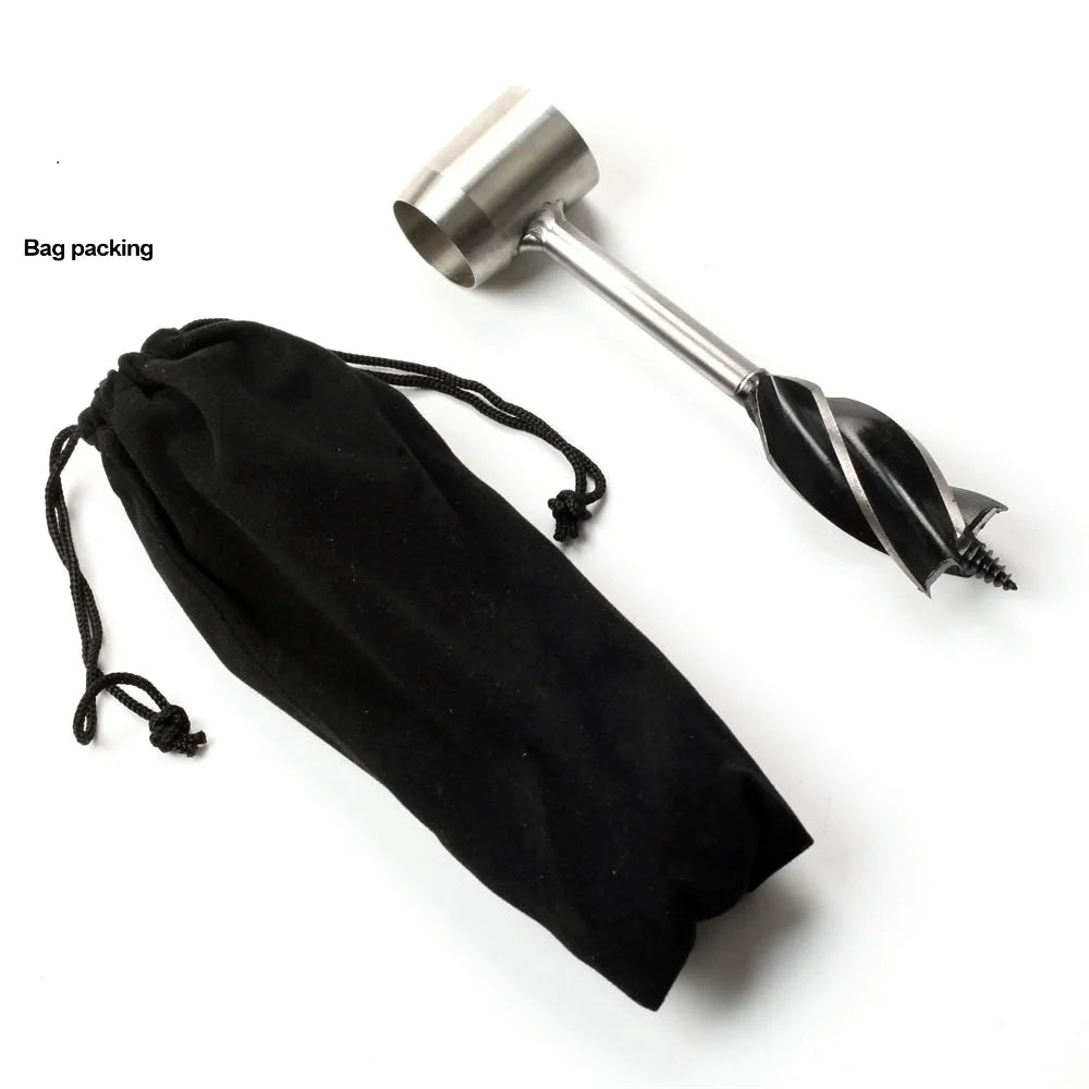 SLADE Survival Hand Auger Drill Bit – Bushcraft Camping Tool Survival Hand Auger Oasis Select black cloth bag Round