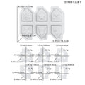 6-Cavity Mold High Quality Diy Craft Kit Silicone Mold Temperature Resistant Candle Holder Mold For Candle Making Home Christmas Oasis Select White