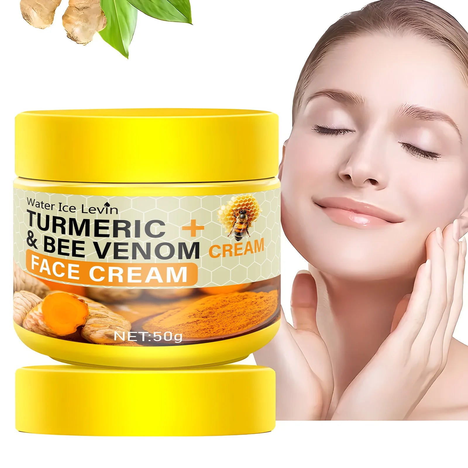 Turmeric & Bee Venom Collagen Face Cream – Deep Moisturizer Facial Moisturizer Cream Oasis Select