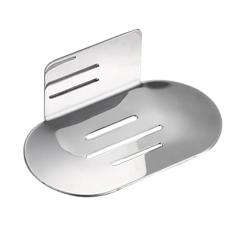 Stainless Steel Shower Soap Holder No Drilling Wall Mounted Soap Dish Sponge Storage Rack Shampoo Tray for Bathroom Organizers Oasis Select