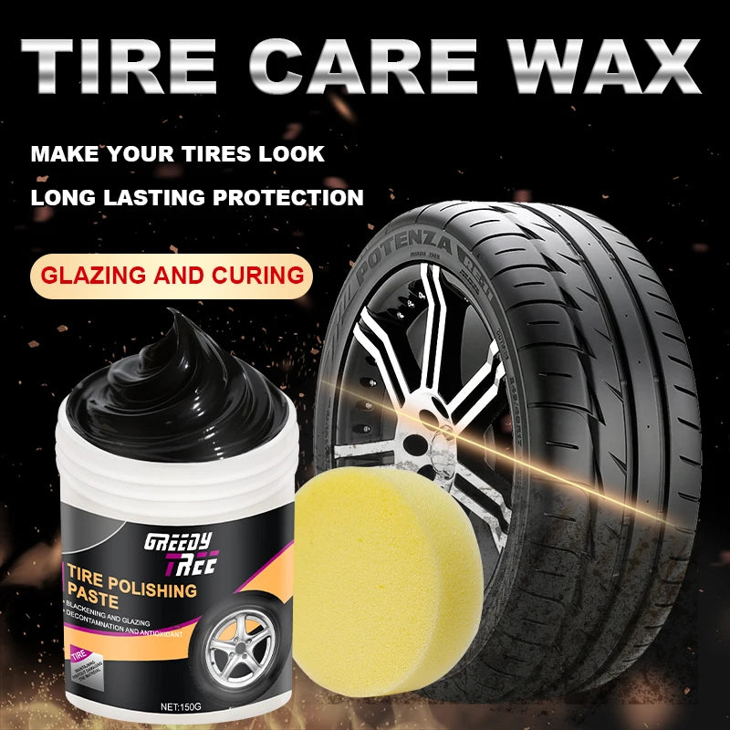 Black Enamel Tire Polish Paste – Quick-Dry Shine Restorer Tire Polish Paste Oasis Select