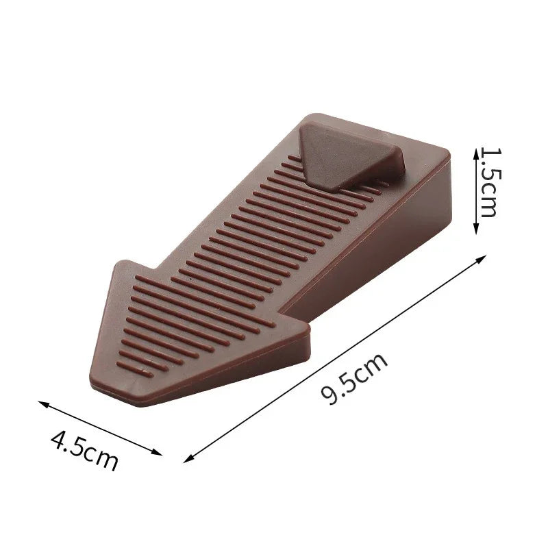 Wall Protectors Door Stopper New Silicone Anti Collision Floor Holder Hidden Non-slip Doorstop Bedroom Oasis Select Brown