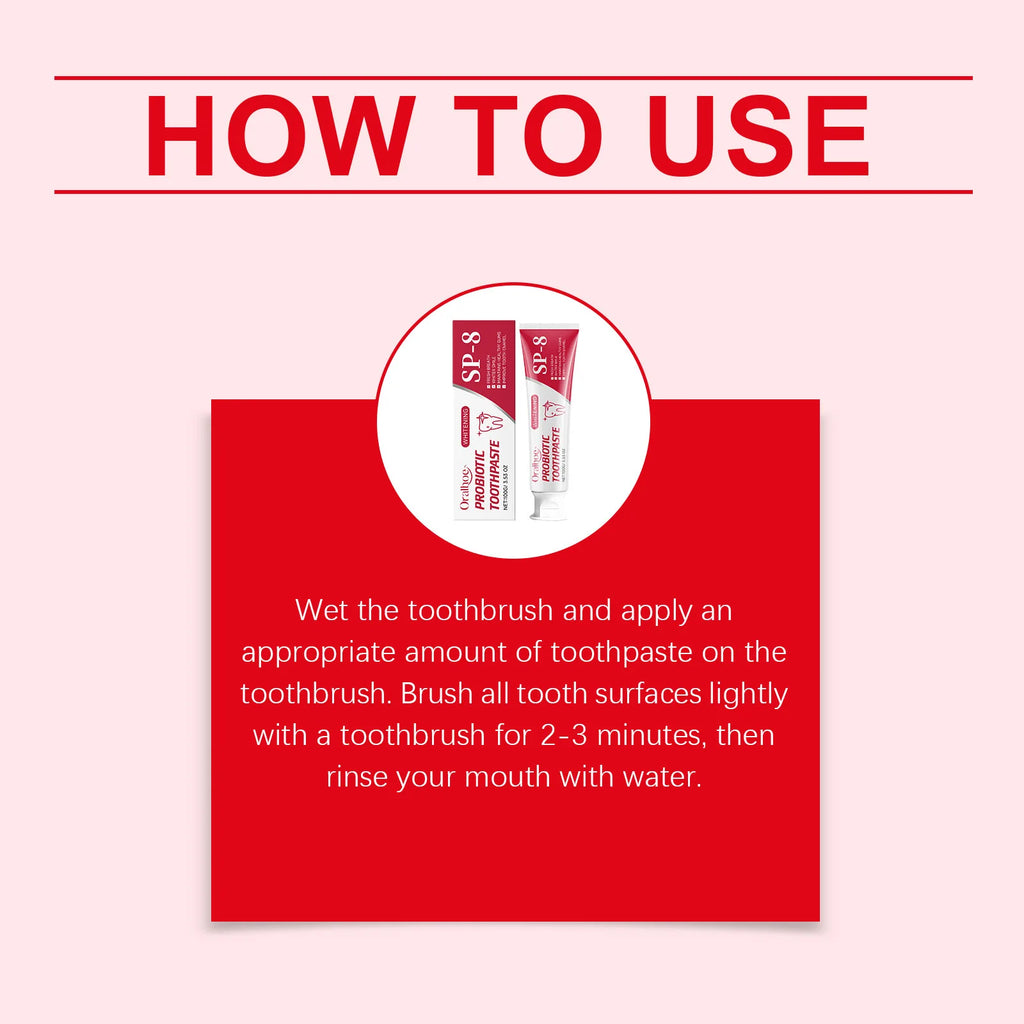 Probiotic Toothpaste Enamel Brightening Gingival Protection Refreshing Breath Teeth Cleaning Sensitive Gums Tooth Repair Paste Oasis Select