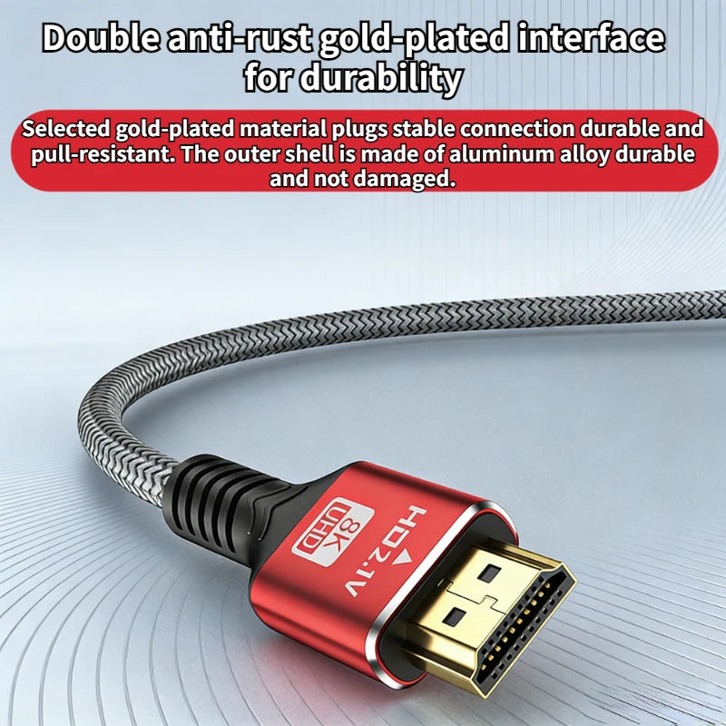 HDMI-compatible Cable 8K60HZ 48Gbps HDTV2.1V 4K 120HZ 3D TV Computer Monitor Projector PS Game Console Audio And Video PC Laptop Oasis Select