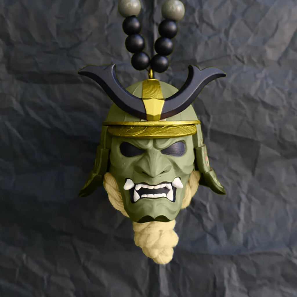 Samurai-Kabuto Helmet Hannya Japanese Oni Car Rear View Mirror Charm Japanese Ghosts Hanging Ornament Personalized Pendant Oasis Select H