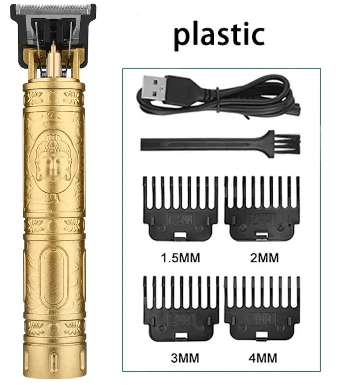 Vintage T9 Electric Hair Cutting Machinefor Men Dragon Buddha Hair Clipper Professional Men Shaver Rechargeable Barber Trimmer Oasis Select gold2