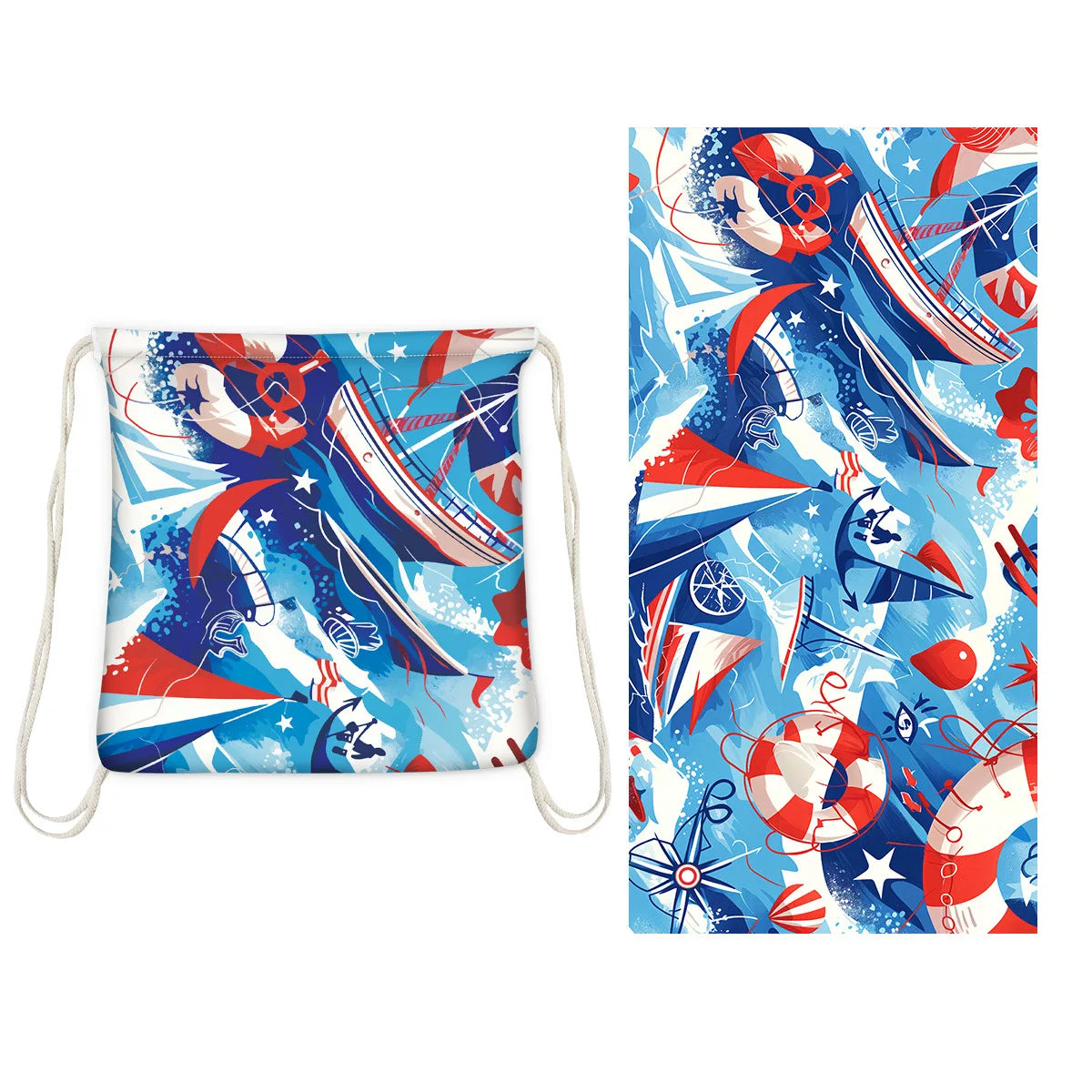 2-in-1 Multifunctional Foldable Beach Towel Printed Bath Towel Integrated Beach Towel Bag for Storage Oasis Select 8 70X140cm