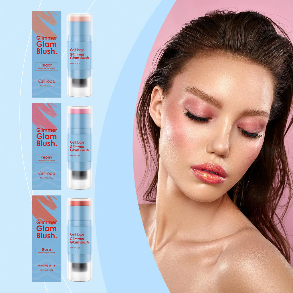 Eelhope Double-Ended Blush Stick – Matte Cheek & Lip Color Blush Stick Oasis Select