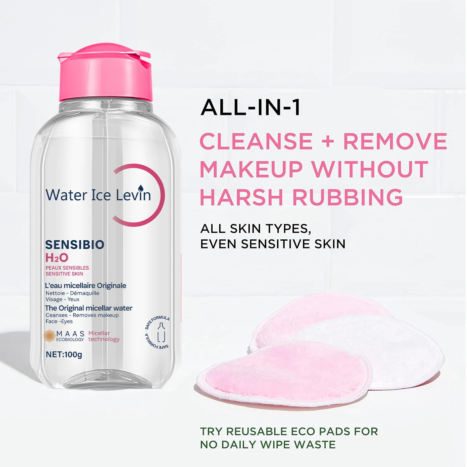 Sensibio H2O Micellar Water – Sensitive Skin Cleanser & Makeup Remover Micellar Cleanser Oasis Select