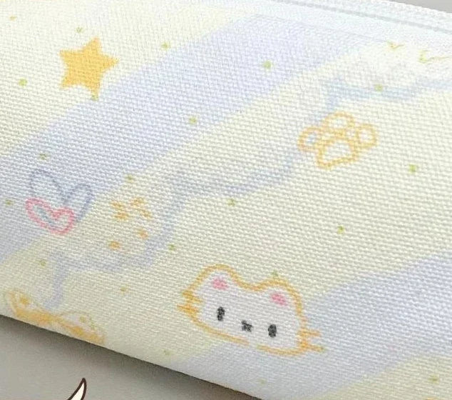 Cute Cat Pencil Box Cartoon Cat Large Capacity Pencil Case Multifunctional Storage Bag Cosmetic Bag Student Stationery Gifts Oasis Select