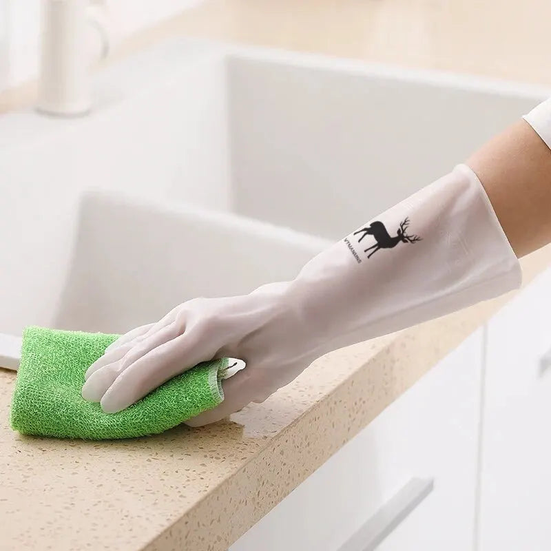 Waterproof Housework Cleaning Gloves Kitchen Cleaning Latex Laundry Dishwashing Gloves Wear Resistant Rubber Gloves Oasis Select