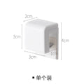 Adhesive Bathroom Organizer No Drill Toothpaste Holder Wall Mounted Storage Clip for Tubes and Facial Cleanser Bottles Oasis Select White