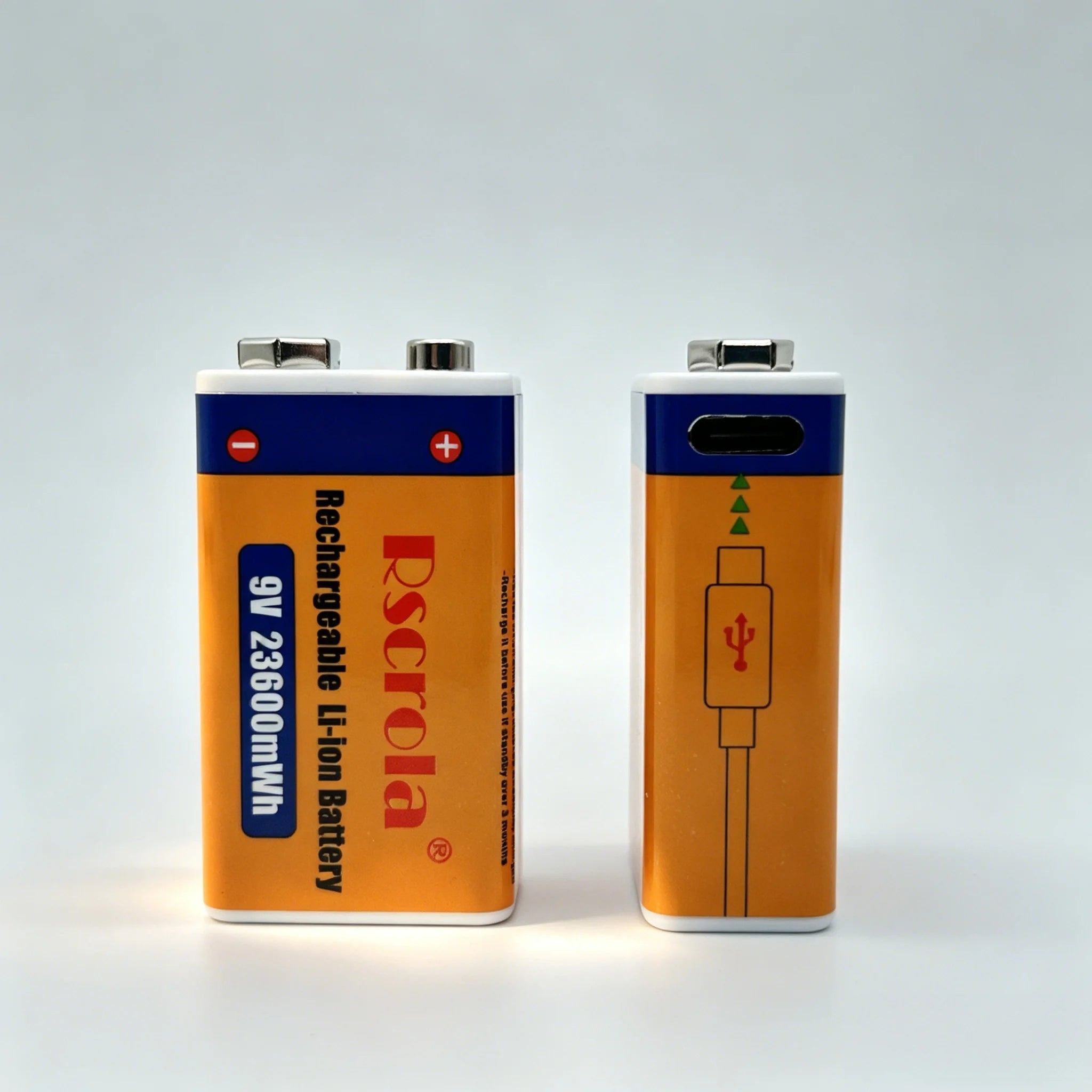 9V Li-ion Rechargeable Battery 23600mWh USB Type-C Charging 9Volt Batteries for Microphone Guitar EQ Multimeter MicrophoneToys Oasis Select