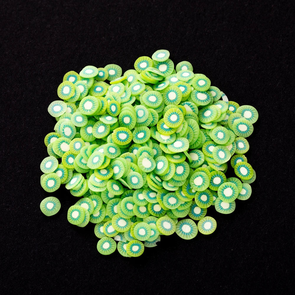 1000Pcs Polymer Clay Fruit Slices Charms For DIY Kawaii Epoxy Resin Silicone Molds Jewelry Nail Art Decor Material Accessories Oasis Select Kiwi