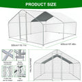 Walk-In Chicken Coop Enclosure 9.84x13.12x6.56FT with Cover Outdoor Chicken Coop Oasis Select United States