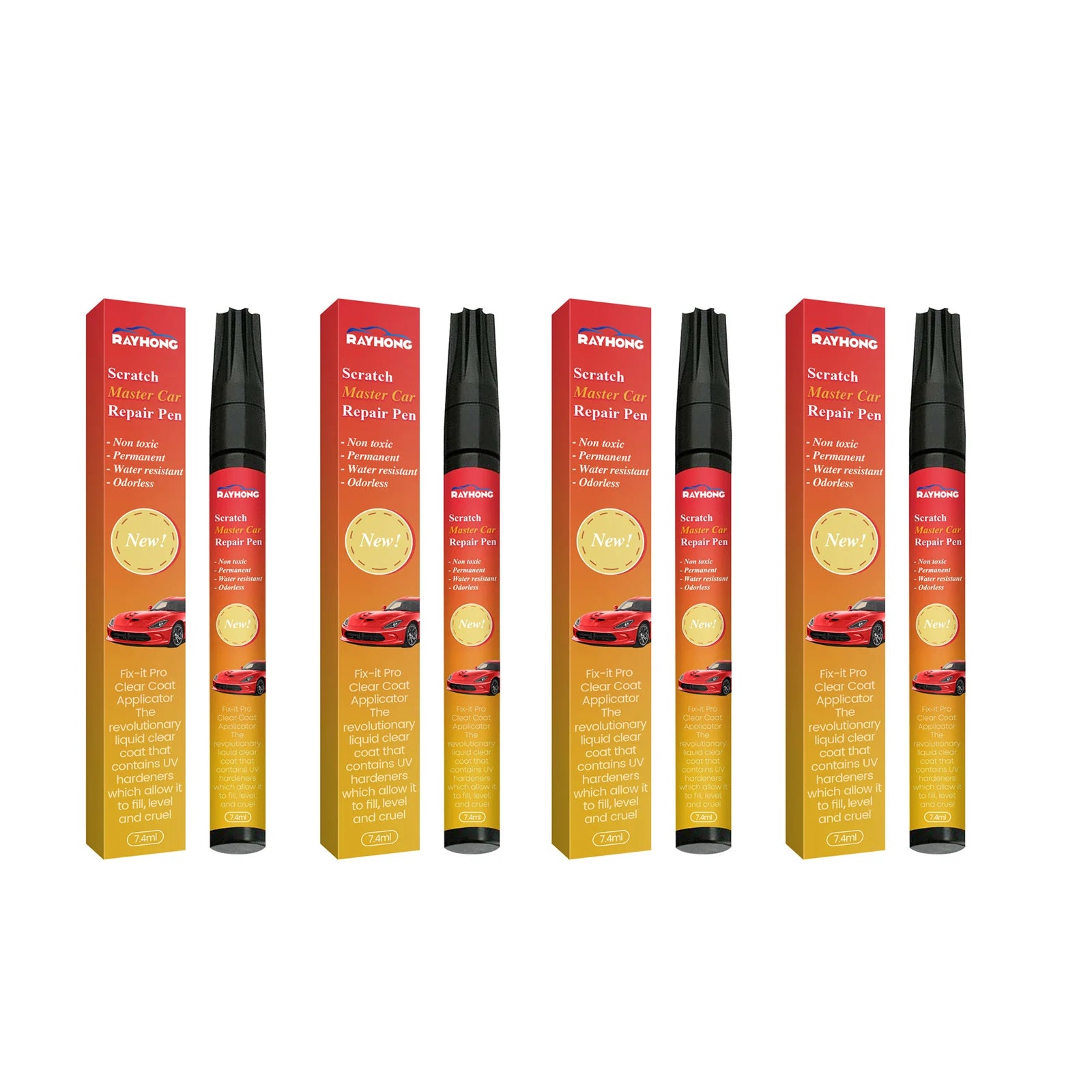 All Cars Magic Pen Car Scratches Removal Weatherproof Touch up Repair Covering Auto Paint Portable Fix Automotive Care Supplies Oasis Select 4pcs boxed