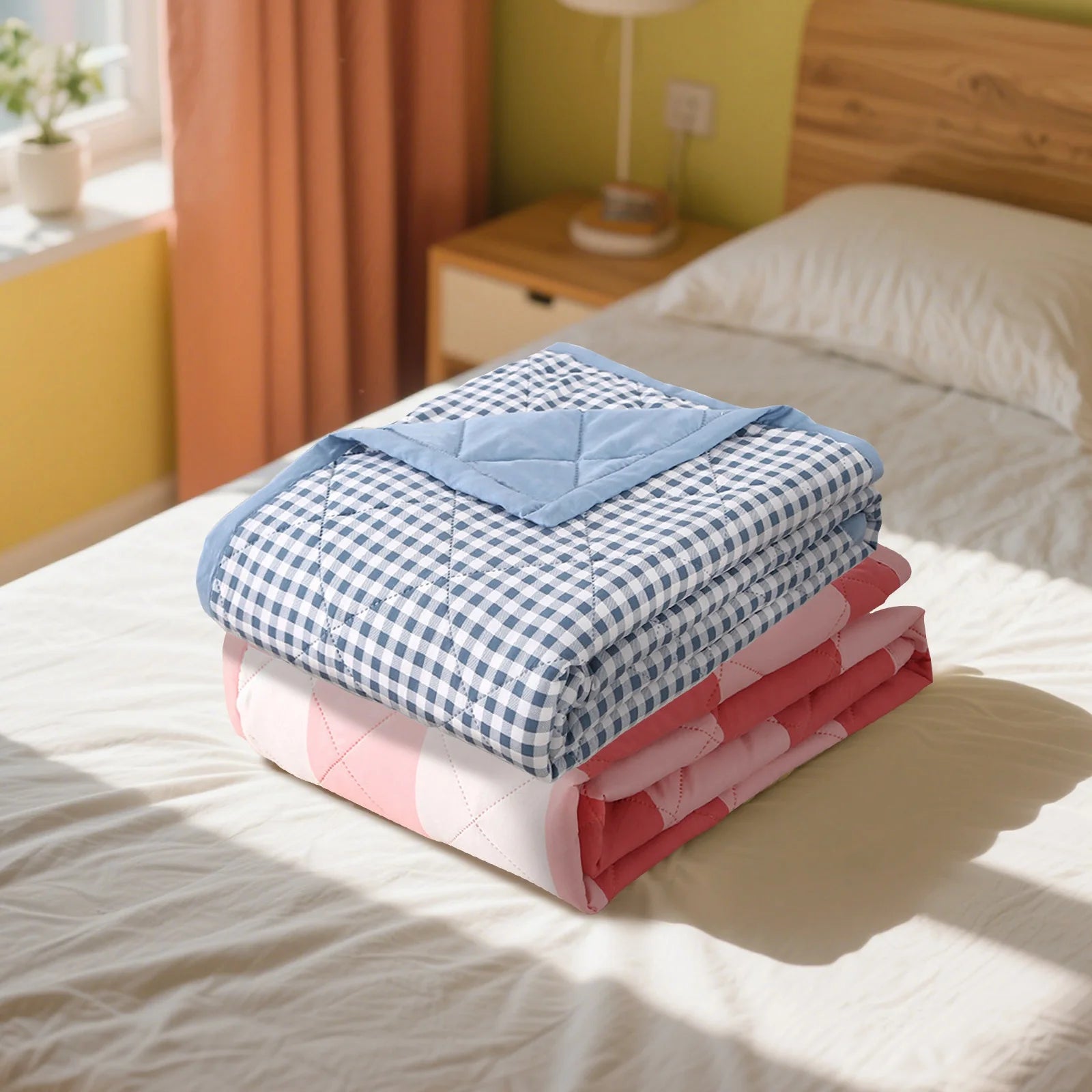 Summer Thin Comforter Soft Air-Conditioned Four Season Comforter Machine Washable Single Double Blanket Ultrasonic Quilted Quilt Oasis Select