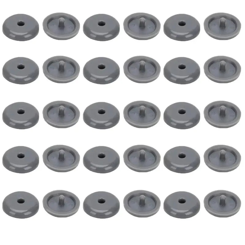 5/10/20pairs Car Safety Seatbelt Stopper Buckle Automobile Seat Belt Spacing Limit Stop Plastic Anti-slip Buttons Retainer Oasis Select 15 pairs Grey