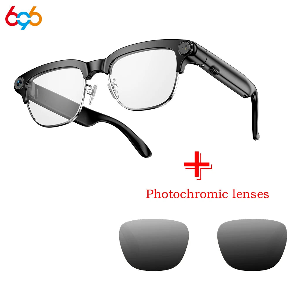 696 Smart Shooting Glasses Voice Assistant Take Photos And Videos Real-Time Translation 800W Camera Smart Glasses Sunglasses Oasis Select BSTMBSJ