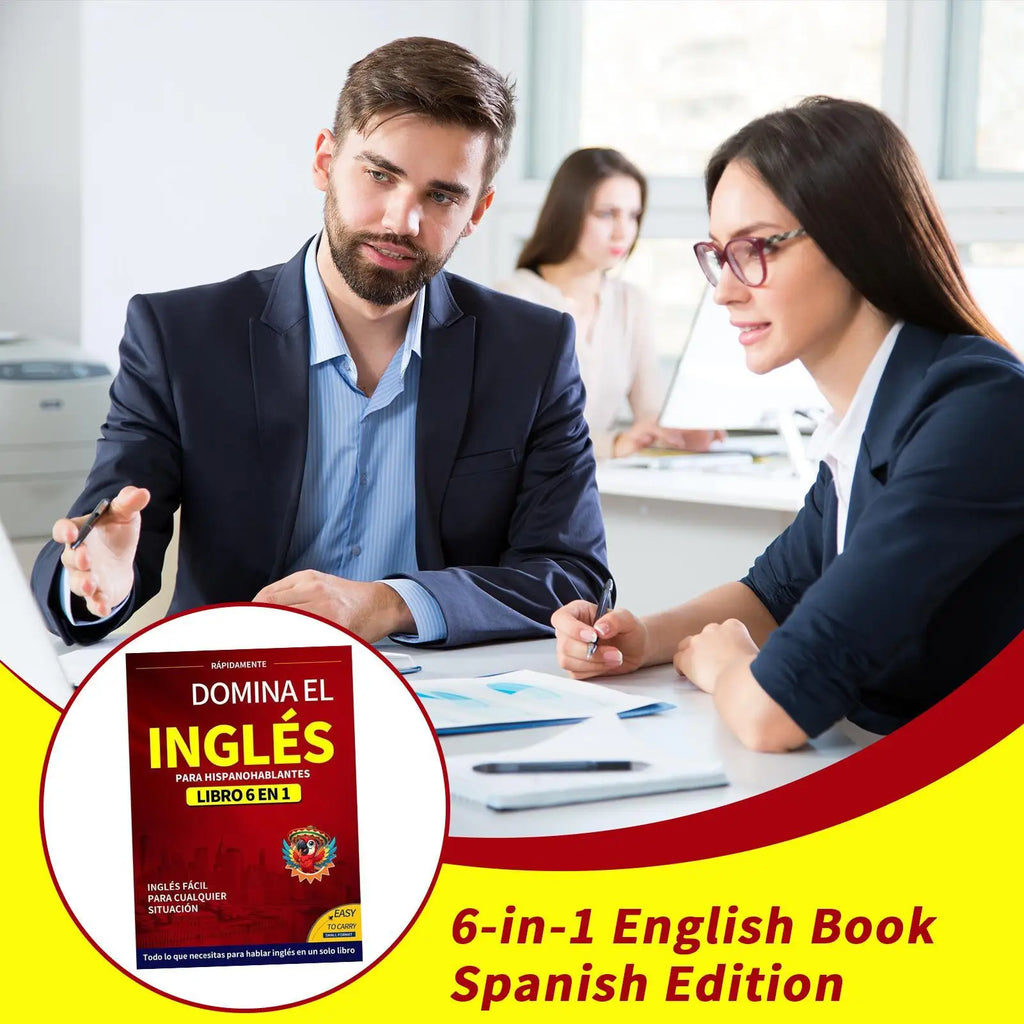 English Books for Beginners 6-in-1 Spanish Edition English Workbook Easy Language Learning Dictionary Study Supplies for Reading Oasis Select