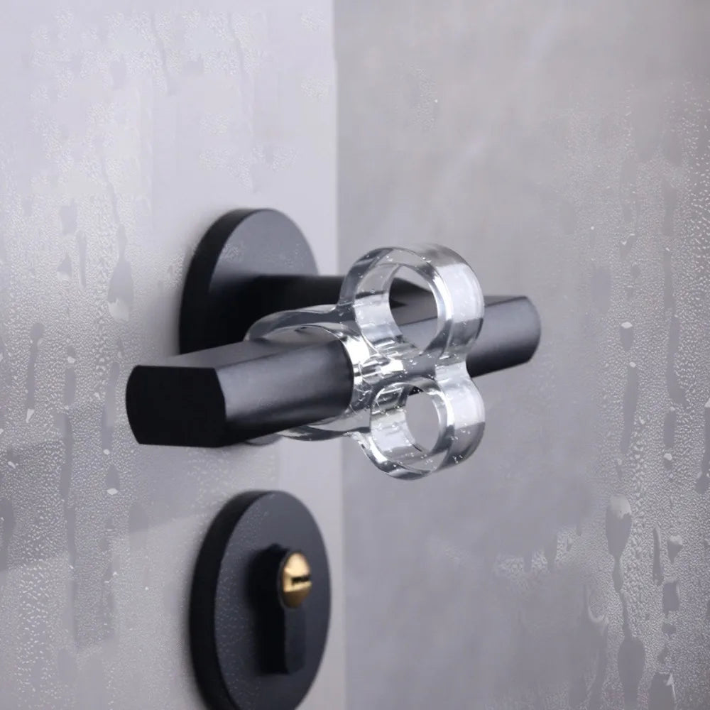 1/4/8PCS PVC Handles Door Stopper Transparent Wall Protector Handle Buffer Pad Punch-free O-shaped Anti-Collision Protected Pad Oasis Select