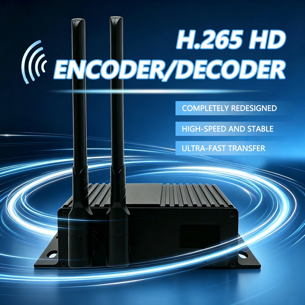 H.265 HD video codec with OLED display; HD-to-IP video encoder/decoder supporting HD loop-through or decoded HD output Oasis Select