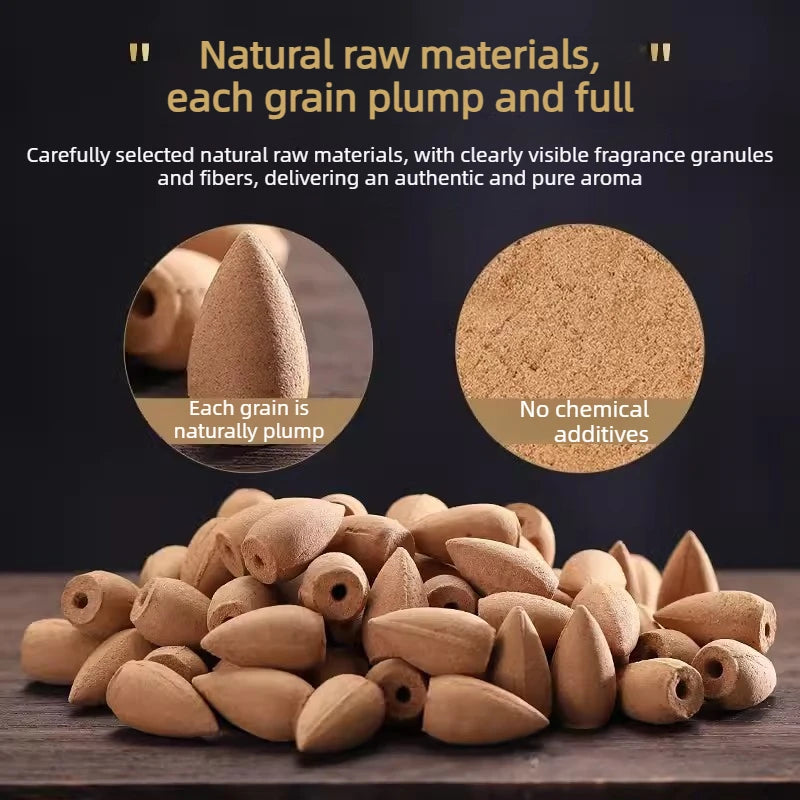 100/200/500 Pieces Backflow Incense Cones Mixed Natural Scent Waterfall inciensos Cones Tower Incense Backflow Incense Bullet Oasis Select