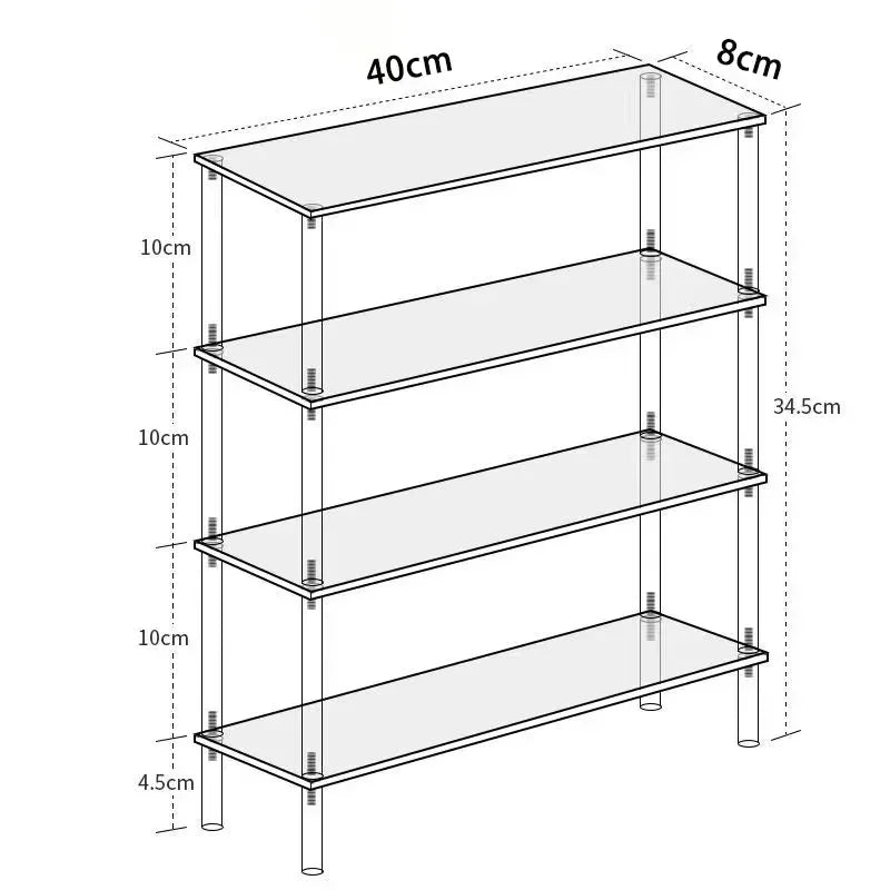 Acrylic Multi-Layer Cosmetics & Perfume Display Shelf Rack