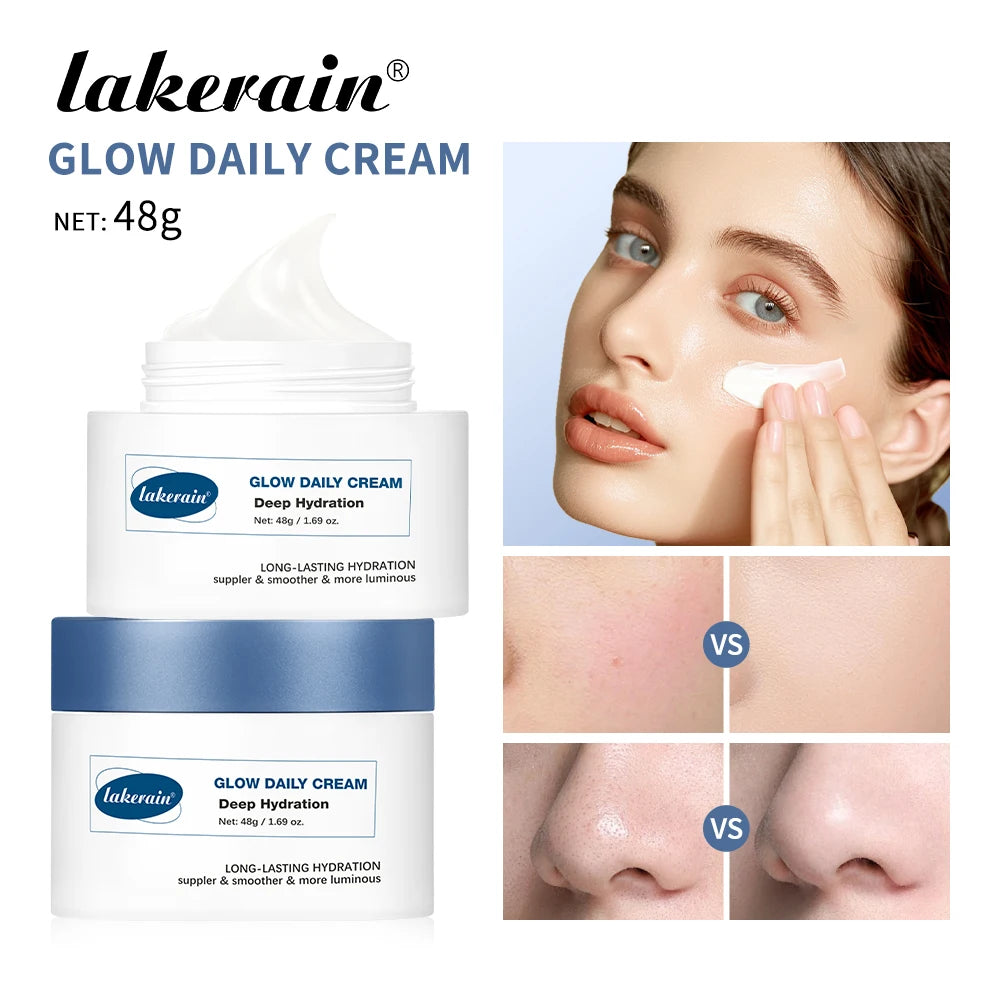 Gloss Daily Cream Dry Peeling Moisturizing Vitamin A B5 Face Cream 48-hour Dry Skin Facial Moisturizer For Sensitive Skin Oasis Select glow daily cream