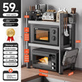 Microwave Rack Countertop Shelf Retractable Double Oven Rice Cooker Storage Shelf Household Oasis Select yuan-hui-3-59