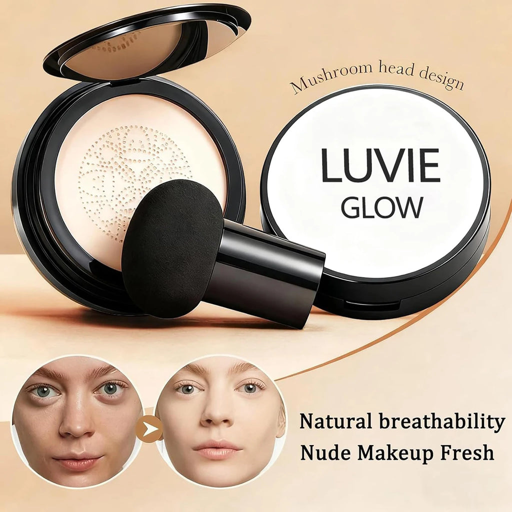 Glow Foundation Mushroom Head Air Cushion CC BB Cream Full Coverage Makeup Foundation Long Lasting Hydrating Even Skin Tone Oasis Select
